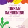 Zu sehen ist das Plakat des Urban Gardening in der Weststadt am 25. April, 18 Uhr