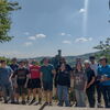 Zu sehen ist ein Gruppenbild der Bigbands Gmünd und Faenza in Faenza