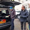 Zu sehen ist der erste elektrische Geschwindigkeitsmesswagen bei der Stadt Schwäbisch Gmünd