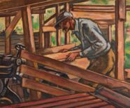 Emil Holzhauer, Nathan Sägemühle, 1934, Öl auf Leinwand, 51 x 60,5 cm. © Northwest Florida State College Permanent Collection, Niceville, Florida.
