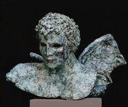 Friedrich Hechelmann, Studie zu einem versehrten Engel, 2015, Bronze, 36 x 32 x 34 cm. Foto: Nomi Baumgartl.