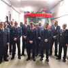 Zu sehen sind die beförderten und geehrten Feuerwehrmänner der Abteilung Degenfeld.