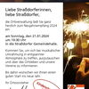 Zu sehen ist das Plakat vom Neujahrsempfang in Straßdorf am 21. Januar, ab 10.30 Uhr, in der Gemeindehalle Straßdorf