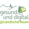 Zu sehen ist ein Logo, das folgenden Schriftzug beinhaltet: gesund und digital at ländlicher Raum