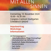 Auf dem Bild zu sehen ist der Flyer des zweiten Fachtags Demenz in Schwäbisch Gmünd am 14. November um 10 Uhr im Congress-Centrum Stadtgarten