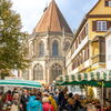 Zu sehen ist der Gmünder Wochenmarkt
