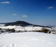 Ansicht auf die Landschaft in Weiler im Winter