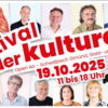 Zu sehen ist der Flyer mit Portraits verschiedener in der Stadt lebender Menschen aus verschiedenen Nationen.