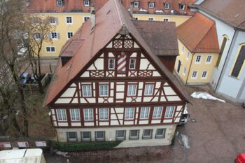Anblick auf das Stadtarchiv von oben