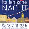 Zu sehen ist das Plakt der Italienischen Nacht
