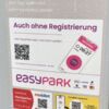 Zu sehen ist die Startseite der Park-App