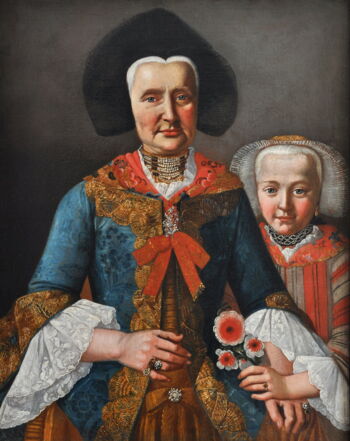 Johann Georg Strobel, Veronika Schedlin geb. Jehlin und Tochter Franziska Weickhmänin, 1768. © Museum im Prediger