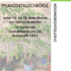 Auf dem Bild zu sehen ist der Flyer der Pflanzentauschbörse des Stadtteilzentrums Ost