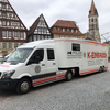 Zu sehen ist das Informationsfahrzeug von der Polizei auf dem Marktplatz