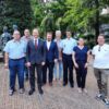 Zu sehen sind die aktuellen Mitglieder des Fördervereins Sichere Stadt Schwäbisch Gmünd mit dem Vorstandswechsel von Erstem Bürgermeister Christian Baron