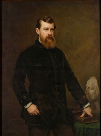 Julius Amatus Roeting (1821/1822?-1896), Emanuel Gottlieb Leutze (1816-1868), 1850, Öl auf Leinwand, 119,5 x 91,5 cm. © Digitales Kunst- und Kulturarchiv Düsseldorf, Kulturamt der Landeshauptstadt Düsseldorf.
