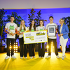 Zu sehen sind die Schülerinnen und Schüler den Schülern Carla Dinser, Janno Klump, Marie Niku, Manuel Rasch und Pia Friedel.
