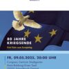 Zu sehen ist das Plakat zum Europatag 2025 - 80 Jahre Kriegsende