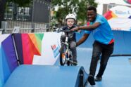 Bild von jungen Radfahrern bei der kinder Joy of Moving Veranstaltung