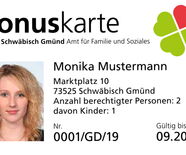 Muster Bonuskarte Schwäbisch Gmünd