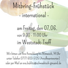 Zu sehen ist der Flyer zum Internationalen Frühstück