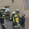 Zu sehen ist die Degenfelder Wehr beim Training im Ernstfall