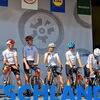 Zu sehen ist das Deutsche Radport-Team bei der Einschreibung zur 3. Etappe