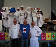 Eiskalt: Ice-Bucket-Challenge, vl.: Herbert Brand, Dr. Christof Morawitz und Jürgen Mädger.